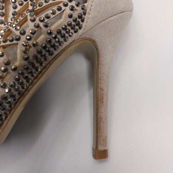 Betsey Johnson Crystal Women's Stiletto Ankle Booties Evening Wedding Size 37 - Picture 9 of 15